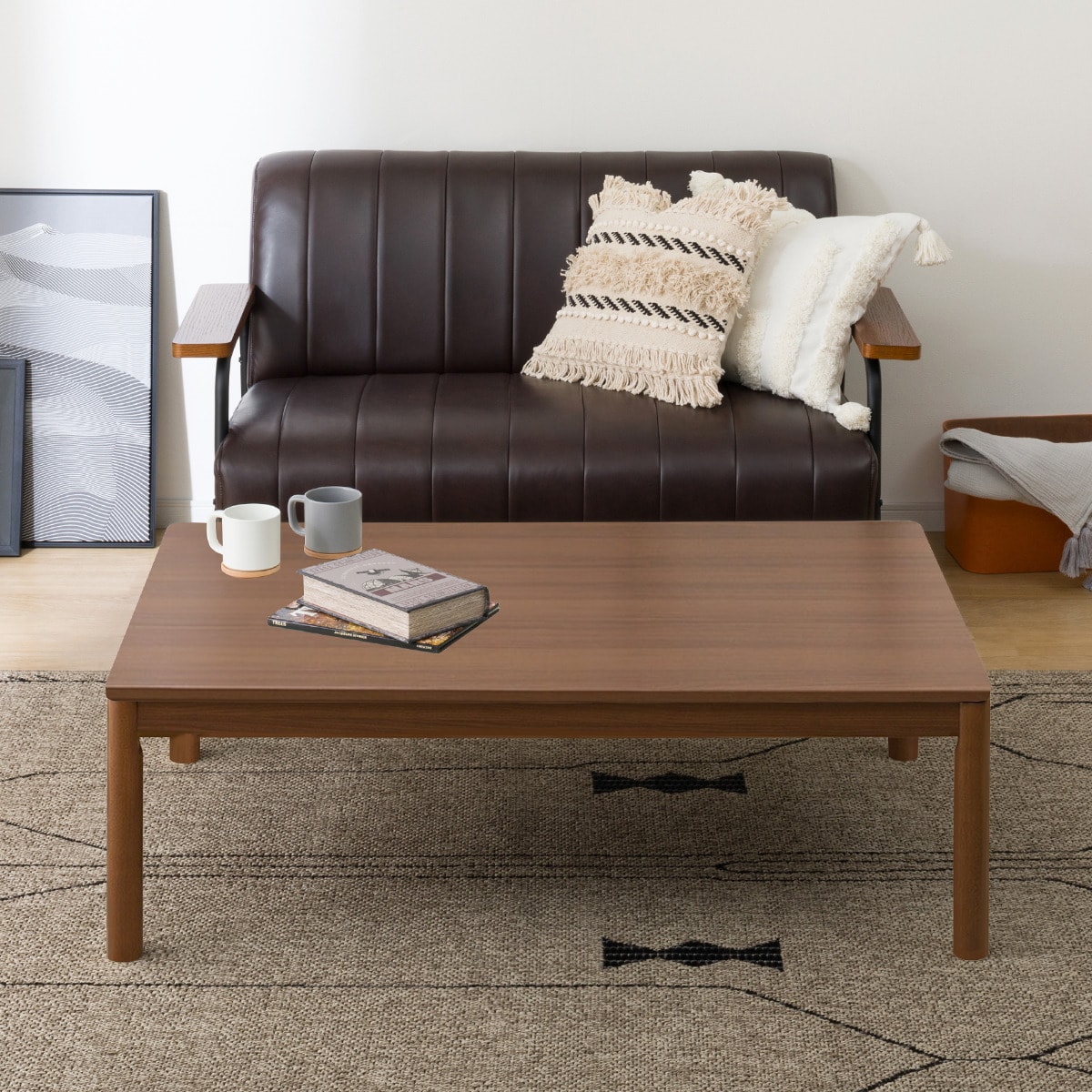 コタツ☆布団付き☆10月14日まで出品☆ニトリ☆リビングコタツ120 ニトリ リビングこたつ(フロットS 120 ヴィンテージBR) - 通販