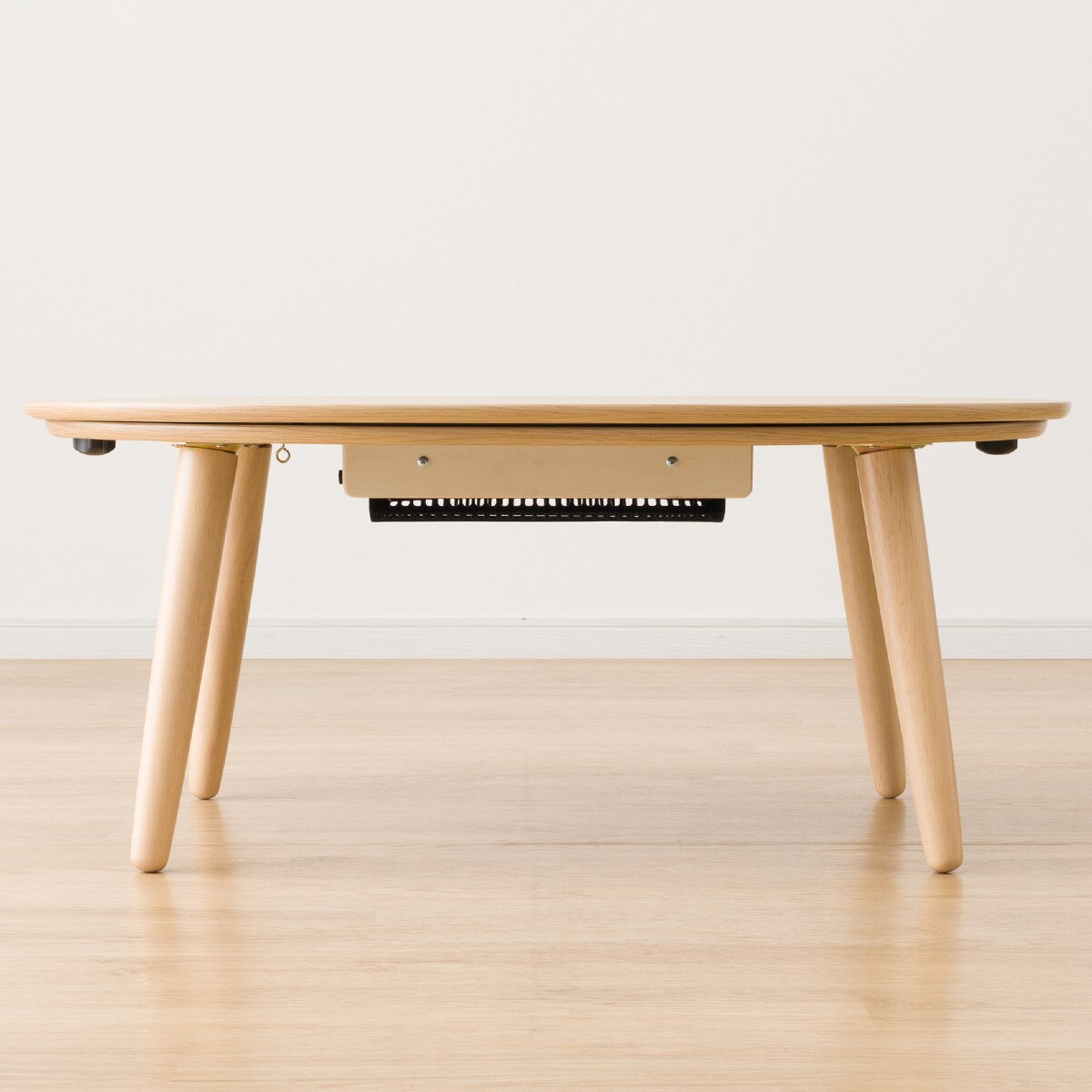 豆型リビングこたつ＋掛布団セット(GC03R 9060 NA/RB2510 正方形 MO