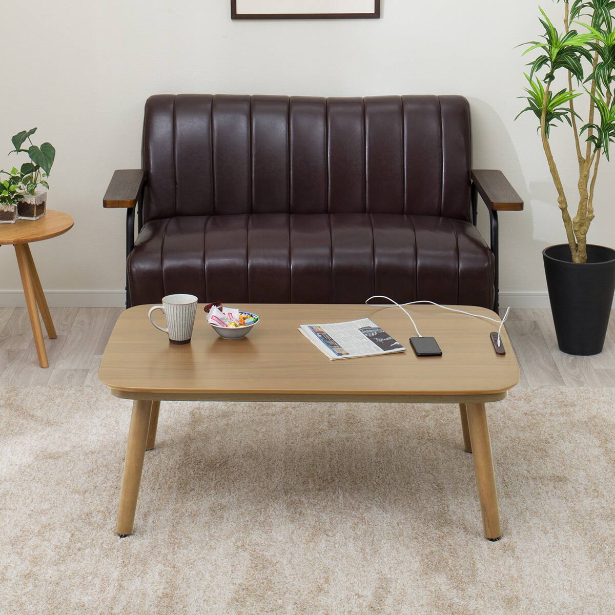 USBコンセント付き2Wayこたつテーブル(NV03 105LBR) | ニトリネット