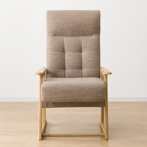 頭部がリクライニングする高座こたつチェア(HC01G LBR) 6枚目画像