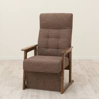 頭部がリクライニングする高座こたつチェア(HC01G MBR)