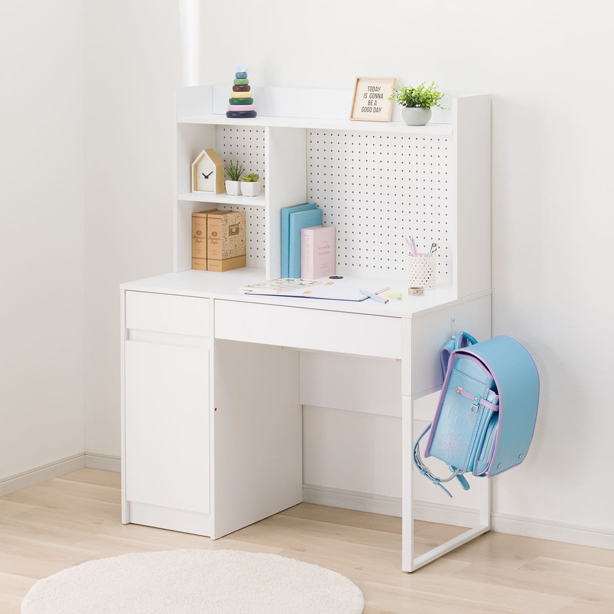 スタンダードデスク上棚セット(YS01 WH) | ニトリネット【公式】 家具