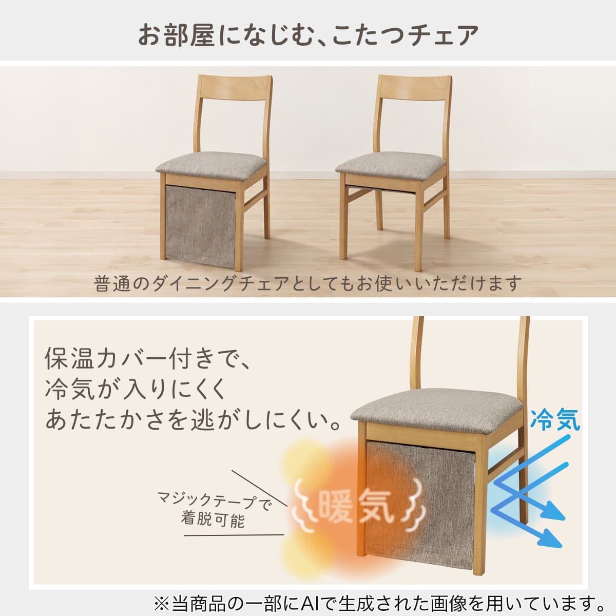 ダイニングこたつチェア(KG02 LBR) | ニトリネット【公式】 家具