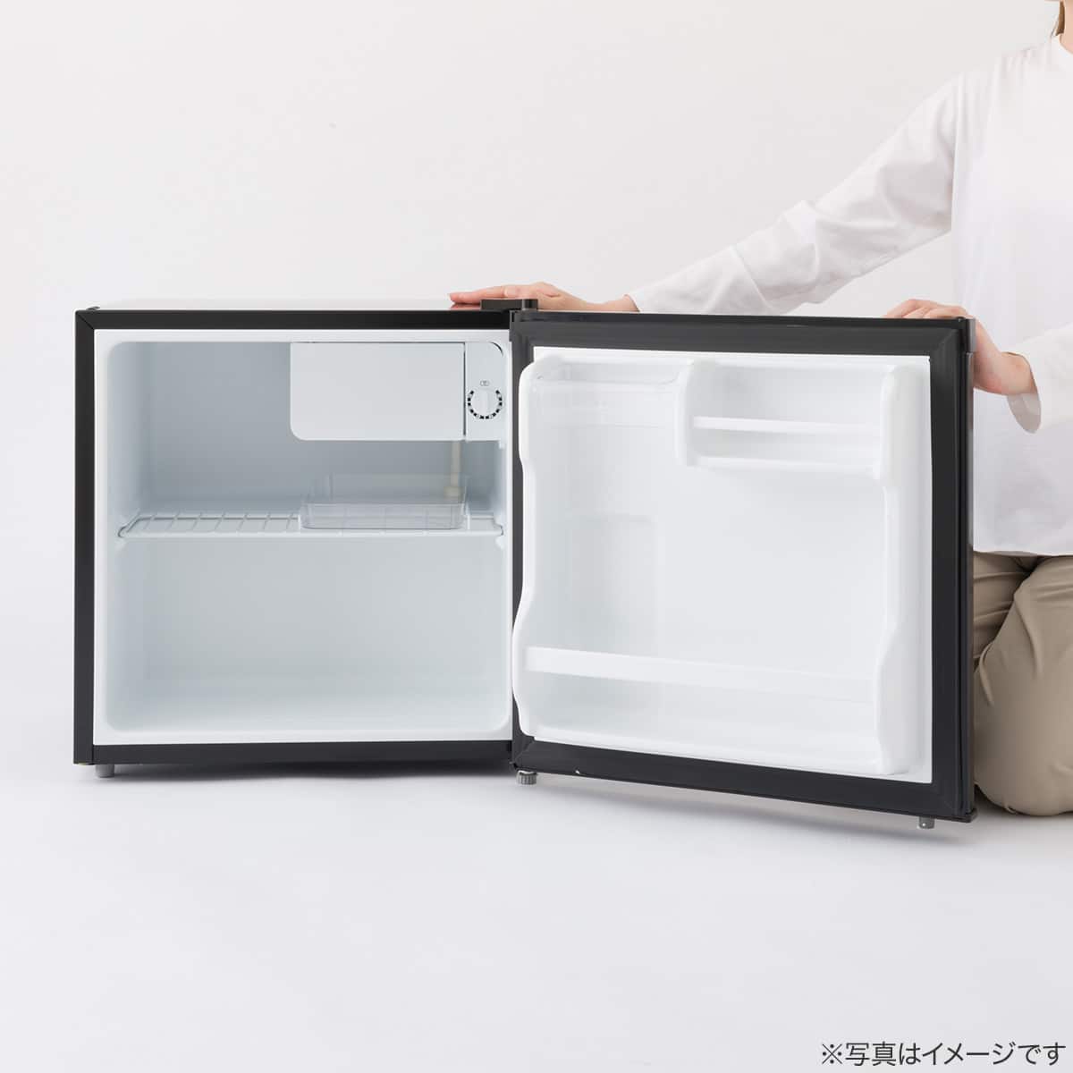 45L 直冷式1ドア冷蔵庫 (BR2C02 ブラック) 延長保証付き(リサイクル