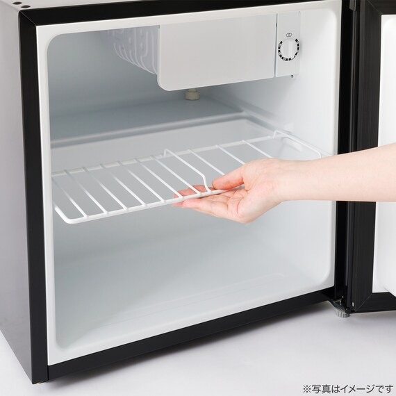 45L 直冷式1ドア冷蔵庫 (BR2C02 ブラック) 延長保証付き(リサイクル 
