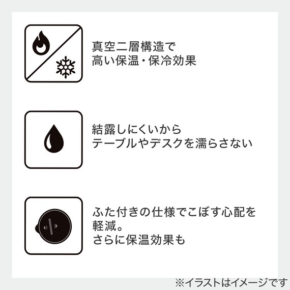 蓋つき大容量ステンレスマグ 500mL (AH03 ブラック) 3枚目画像