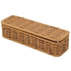 洗える抗菌蓋つきカトラリーケース(ブラウン) 1枚目画像