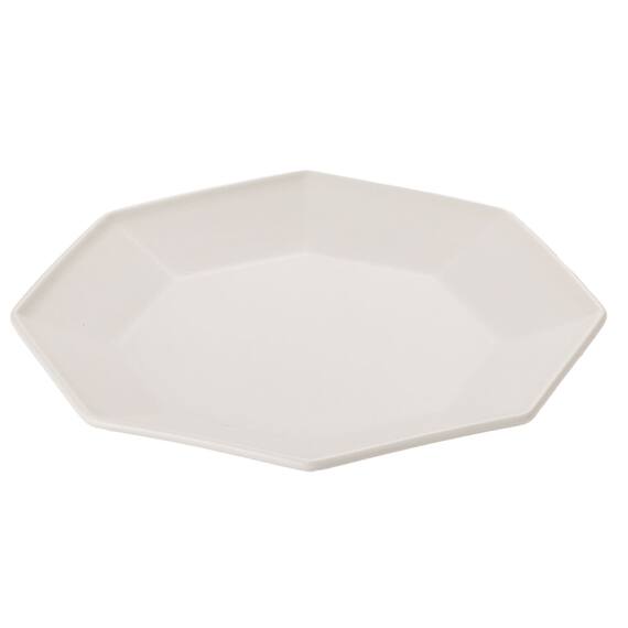 八角 ホワイト プレートLL 1枚目画像