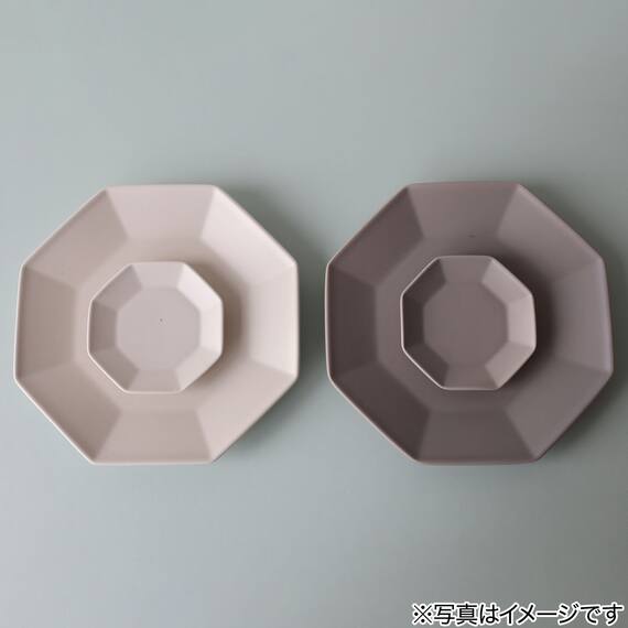 八角 ホワイト プレートLL 2枚目画像