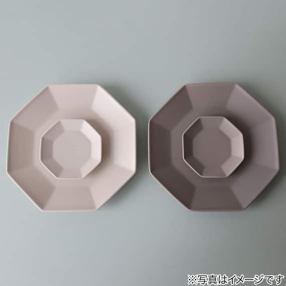 八角 ホワイト プレートLL 2枚目画像