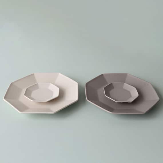 八角 ホワイト プレートLL 3枚目画像