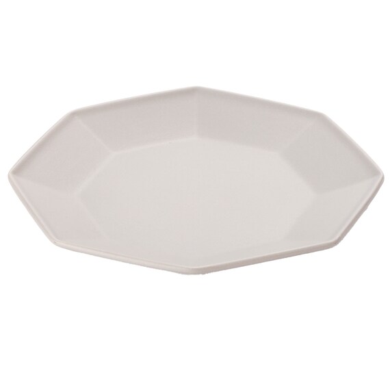 八角 グレー プレートLL 1枚目画像