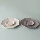 八角 グレー プレートLL 2枚目画像