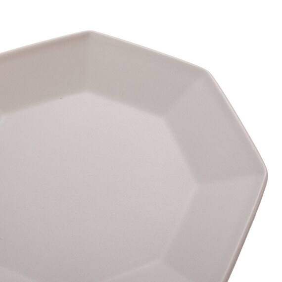 八角 グレー プレートLL 5枚目画像