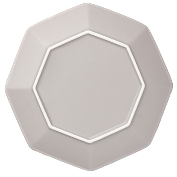 八角 グレー プレートLL 7枚目画像