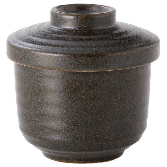 蒸碗(ブラック 美濃焼) 1枚目画像