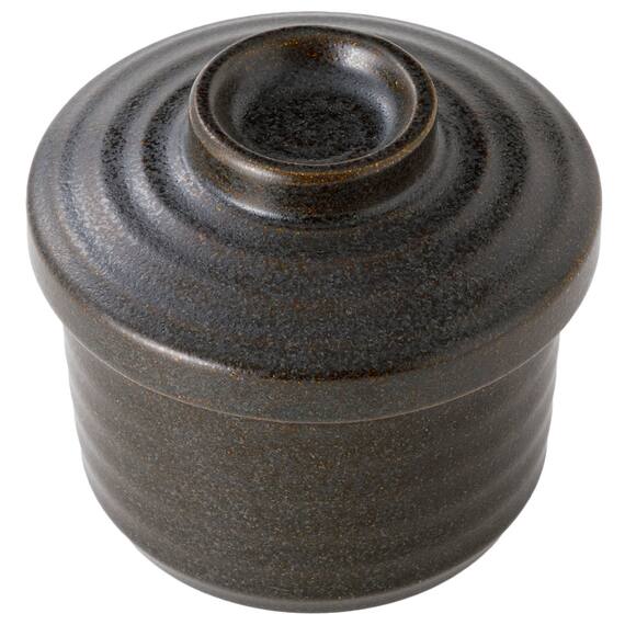 蒸碗(ブラック 美濃焼) 2枚目画像