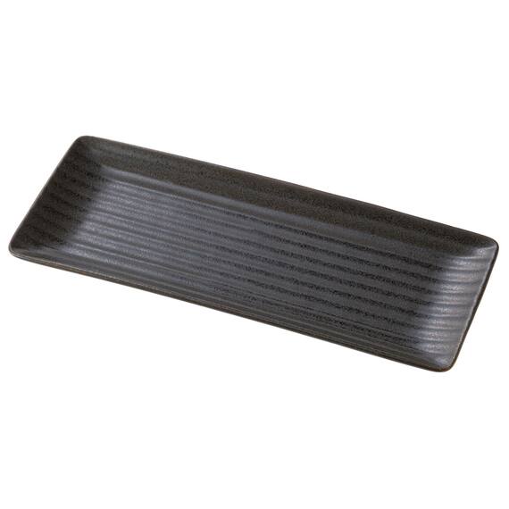 長角皿(ブラック 美濃焼) 1枚目画像