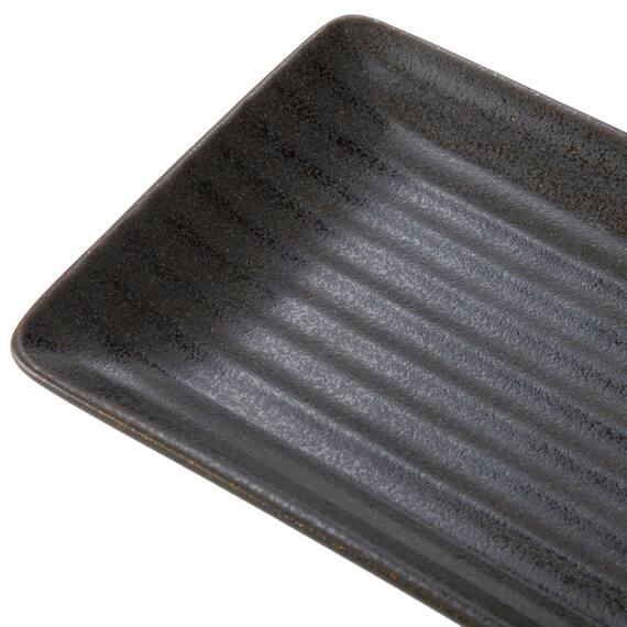 長角皿(ブラック 美濃焼) 4枚目画像