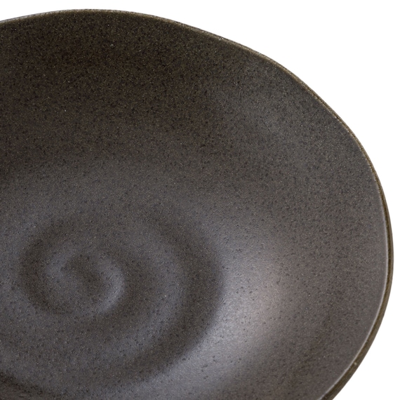丸皿 16cm(ブラック 美濃焼) 4枚目画像