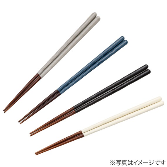陶器風の彫りのお箸 (ブラック) 5枚目画像