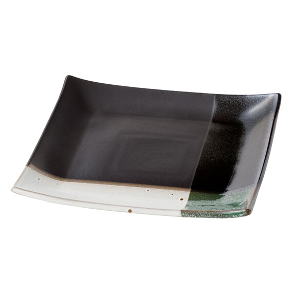 角皿 18cm (緑吹 MT-24) 3枚目画像