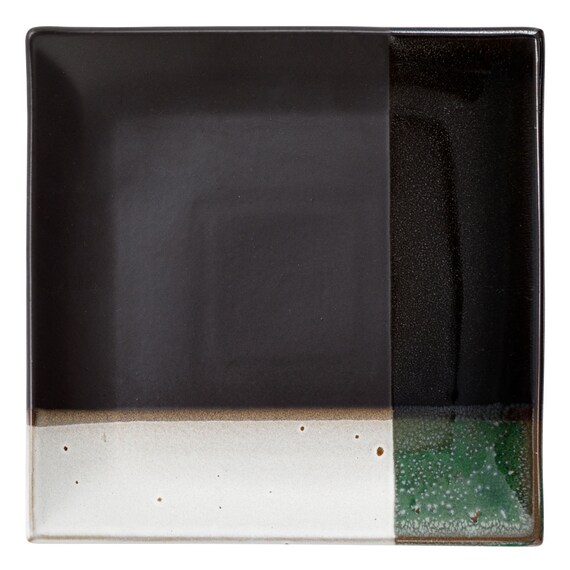 角皿 18cm (緑吹 MT-24) 4枚目画像