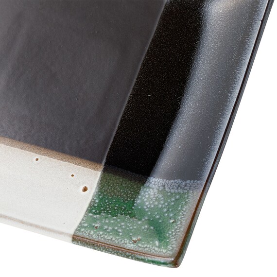 角皿 18cm (緑吹 MT-24) 6枚目画像