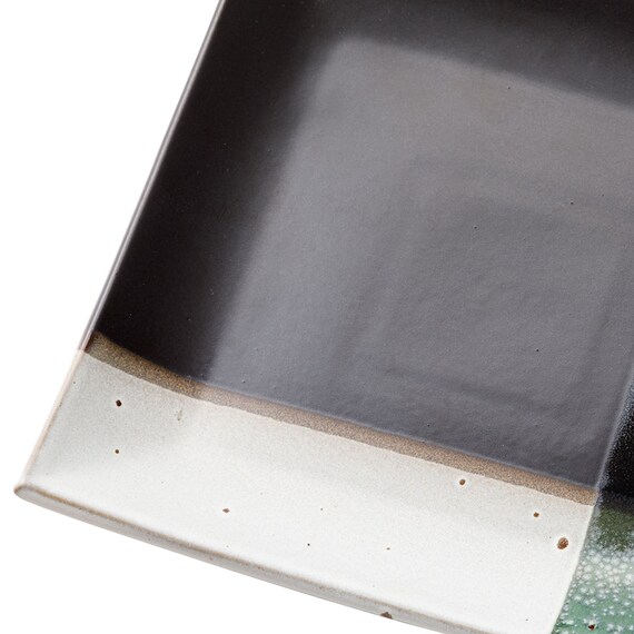 角皿 18cm (緑吹 MT-24) 7枚目画像