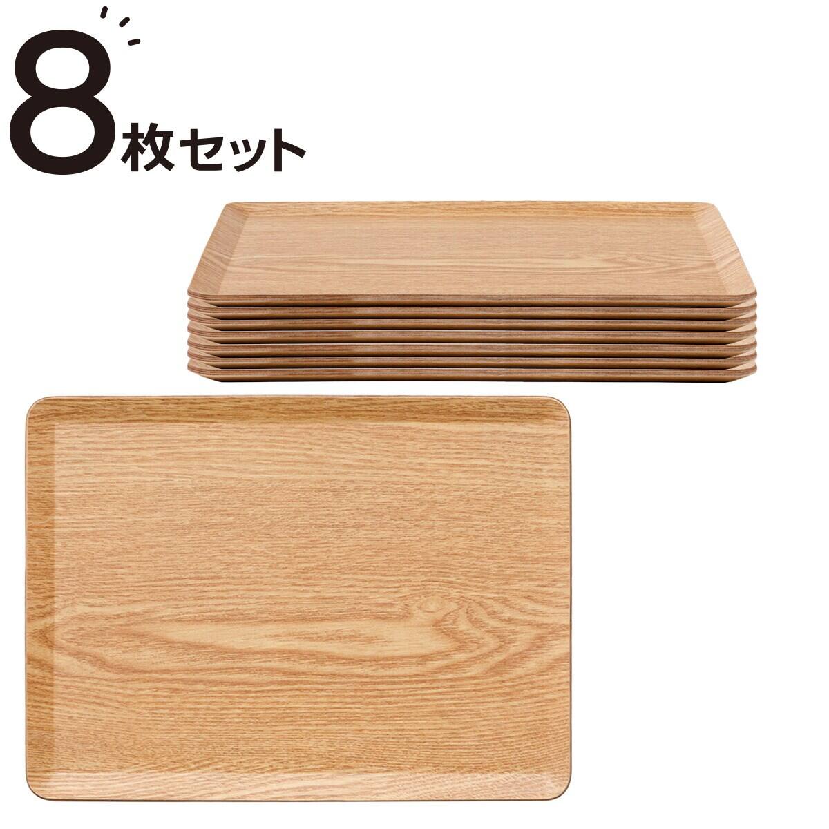 水洗い・食洗機OK】すべりにくい 木製トレー Mサイズ 20枚セット (FM01