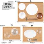 【水洗い・食洗機OK】 すべりにくい 木製トレー Lサイズ 2点セット (FM01 4333) 4枚目画像