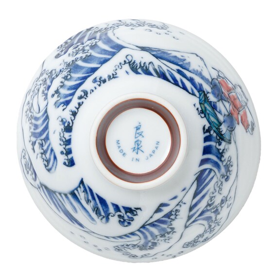 飯椀(波乗り 唐子猫 中 cDI23) 6枚目画像