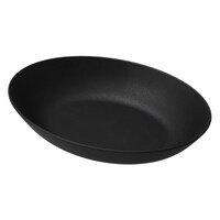 レンジでも器が熱くなりにくい樹脂食器 オーバルプレート 24×16cm (SG01 ブラック)