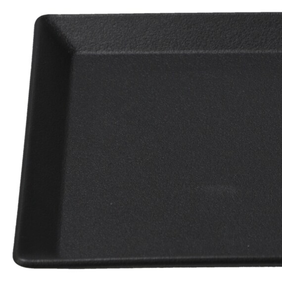 レンジでも器が熱くなりにくい樹脂食器 長角皿 23×12cm (SG01 ブラック) 7枚目画像