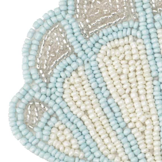 ビーズコースター(シェルガタ ブルー NG04) 4枚目画像