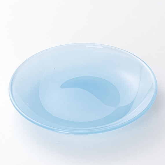 ミルクガラス風プレート(14cm ブルー NR04) 1枚目画像