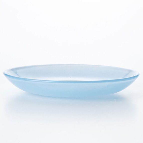 ミルクガラス風プレート(14cm ブルー NR04) 5枚目画像