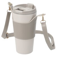 フタ付きタンブラーホルダーセット 430ml (モカ)