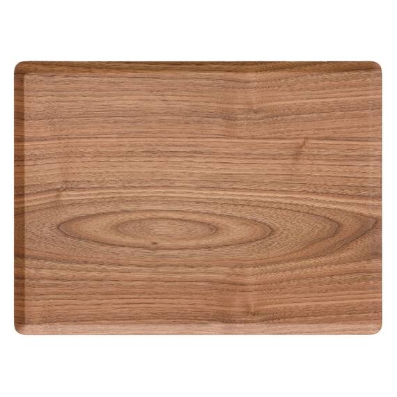 すべりにくい木製トレー(L ダークブラウン OB003) 1枚目画像