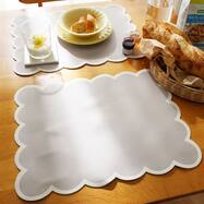 PVCランチョンマット(スカラップ モカ TF510)