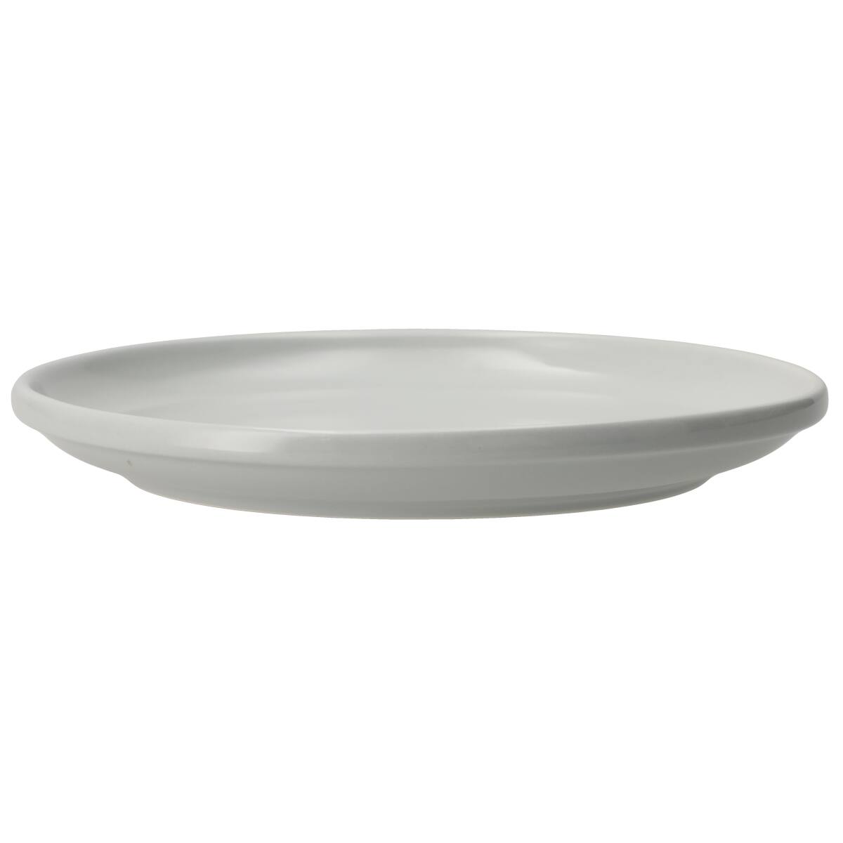 セラミック製浅皿 ライトグレー 綺麗にスタッキングできるお皿 18cm(DAY Value ライトグレー 25WG