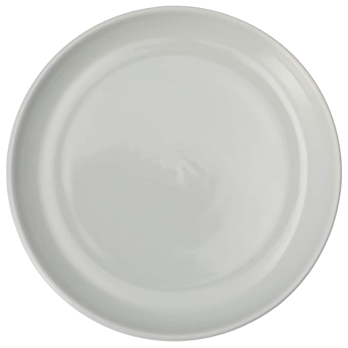 綺麗にスタッキングできるお皿 18cm(DAY Value ライトグレー 25WG