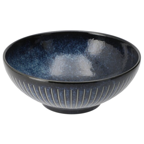 撥水十草 麺鉢(ネイビー) 1枚目画像