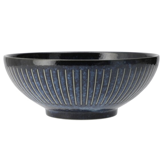 撥水十草 麺鉢(ネイビー) 2枚目画像