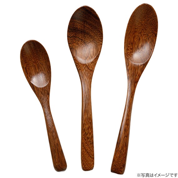 食洗機対応 木製レンゲ(FT01 ミドルブラウン) 6枚目画像