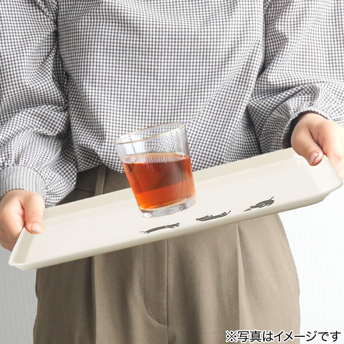 レンジOK すべりにくいトレー(デコネコ S DK509) | ニトリネット【公式