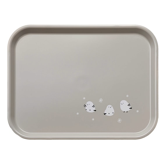 レンジOK すべりにくいトレー(シマエナガ M DK509) 5枚目画像