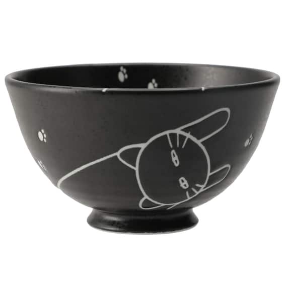 デコネコ食器5点セット カルエクレデコ(ブラック DI508) 5枚目画像