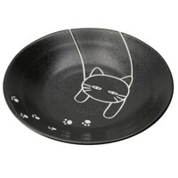 深皿 カルエクレデコ(デコネコ ブラック DI508)