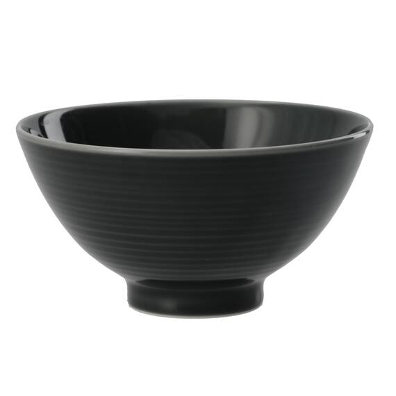 軽量飯碗 千段(ダークグレー) 1枚目画像